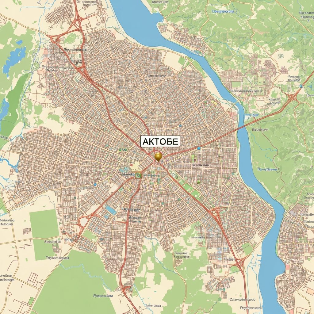 Карта Актобе